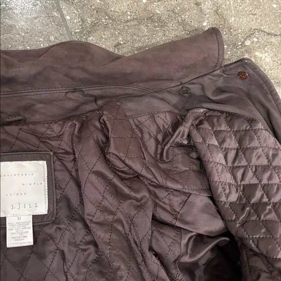 J. Jill Brown leather chore coat, M - Picture 12 of 16